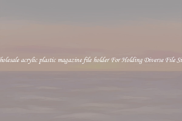 Wholesale acrylic plastic magazine file holder For Holding Diverse File Sizes