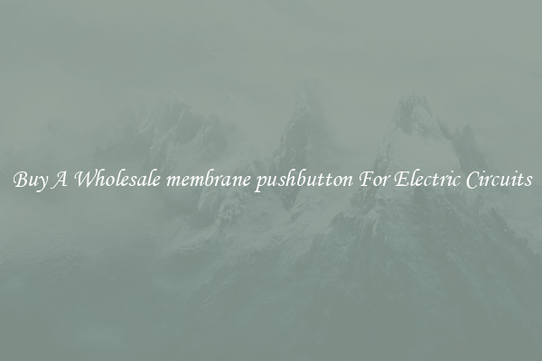 Buy A Wholesale membrane pushbutton For Electric Circuits