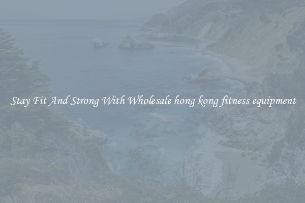 Stay Fit And Strong With Wholesale hong kong fitness equipment