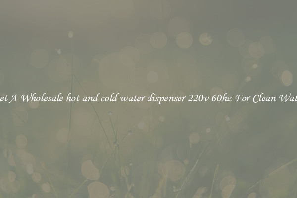 Get A Wholesale hot and cold water dispenser 220v 60hz For Clean Water
