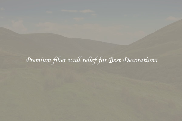 Premium fiber wall relief for Best Decorations