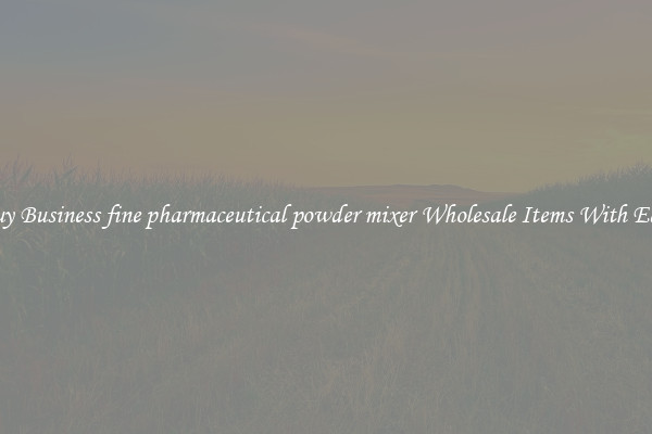 Buy Business fine pharmaceutical powder mixer Wholesale Items With Ease