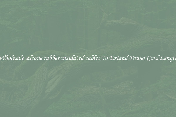 Wholesale silcone rubber insulated cables To Extend Power Cord Length