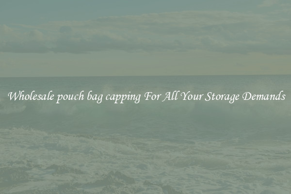 Wholesale pouch bag capping For All Your Storage Demands