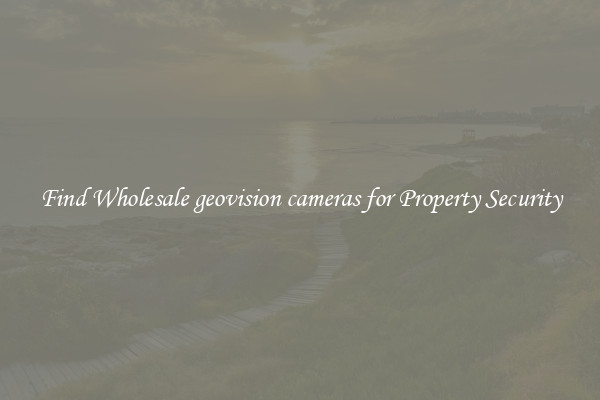 Find Wholesale geovision cameras for Property Security