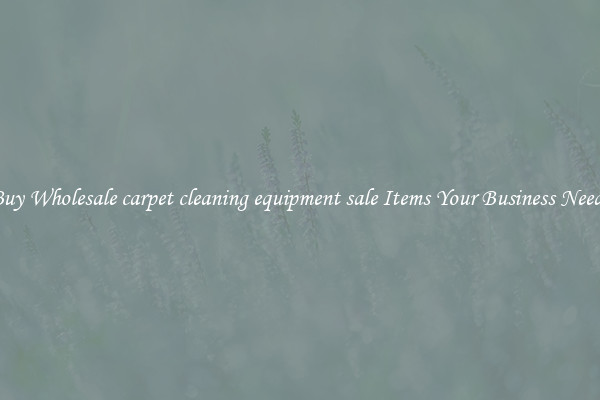 Buy Wholesale carpet cleaning equipment sale Items Your Business Needs