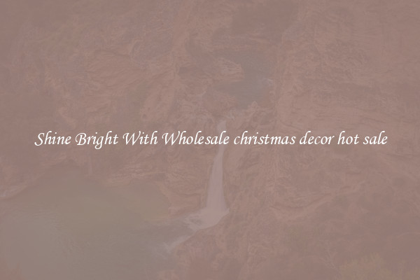Shine Bright With Wholesale christmas decor hot sale
